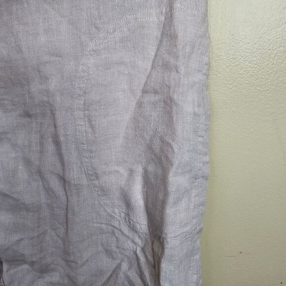 Tahari cream linen dress size M - Picture 3 of 7
